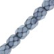 Czech Fire polished faceted glass beads 4mm Snake color Jet steel blue